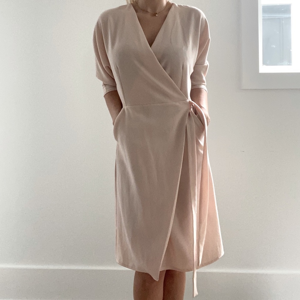 Topshop Powder Pink Wrap Dress NEW!